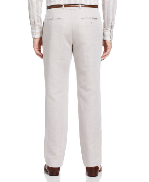 Linen Blend Solid Twill Pant (Natural Linen) 