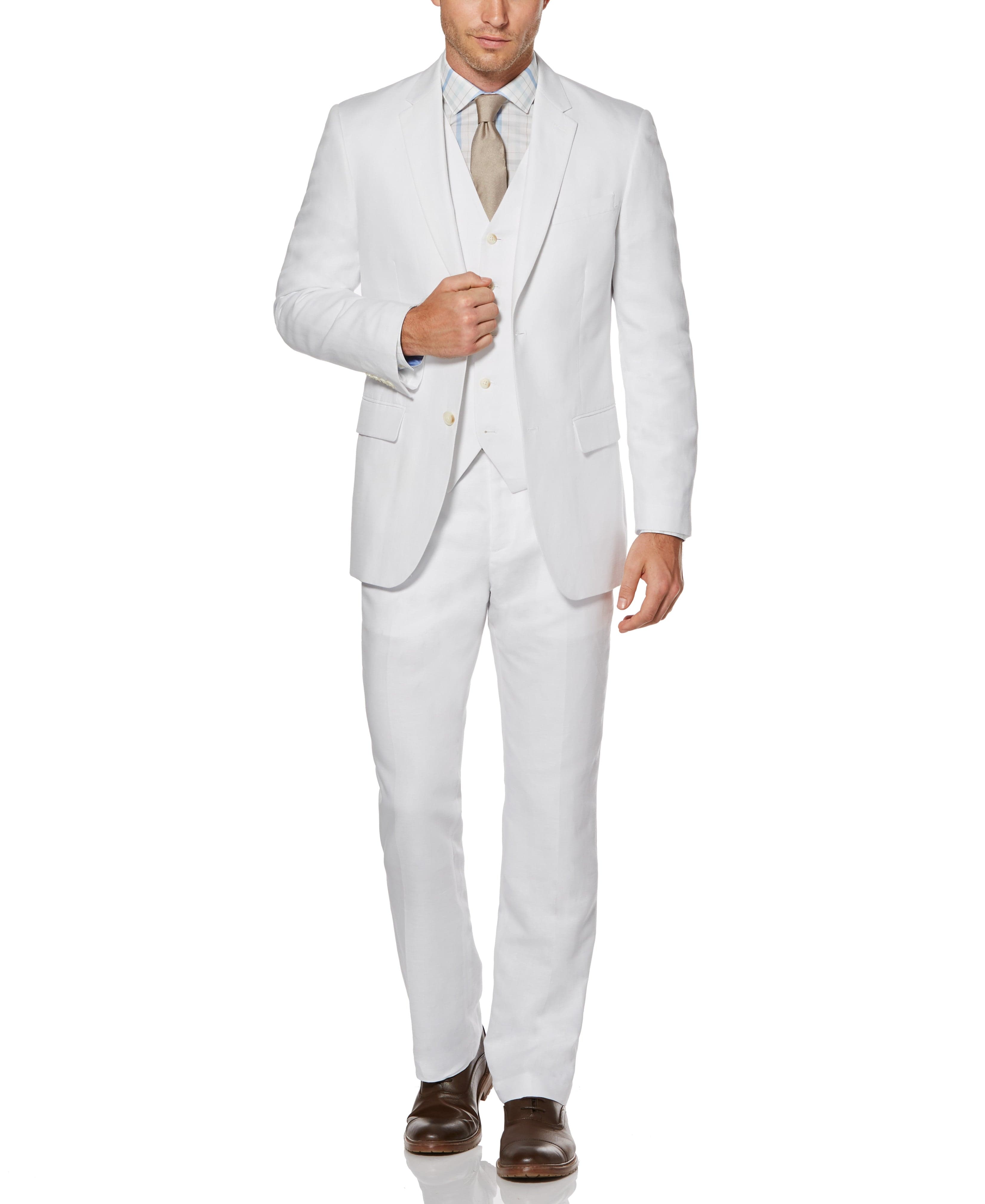 Linen Blend Twill Suit Jacket | Perry Ellis