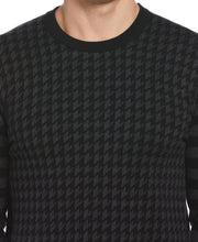 Mix Pattern Crew Neck Sweater (Black) 