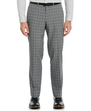 Modern Fit Heathered Windowpane Dress Pant Alloy Perry Ellis