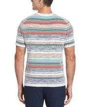 Ombre Stripe Plaited Sweater Tee (Bright White) 