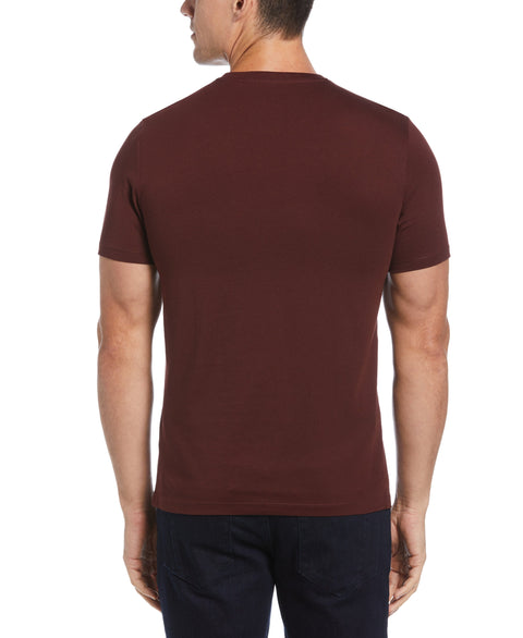 Perry Ellis Logo Crew Neck Tee (Bitter Chocolate) 
