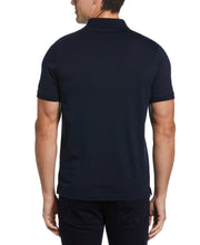 Pima Cotton Blend Color Block Polo (Dark Sapphire) 