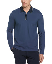 Pique Covered Placket Polo (Dark Denim) 