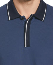 Pique Covered Placket Polo (Dark Denim) 
