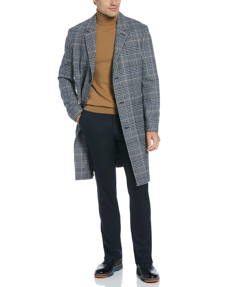 Plaid Brushed Wool Topper Jacket