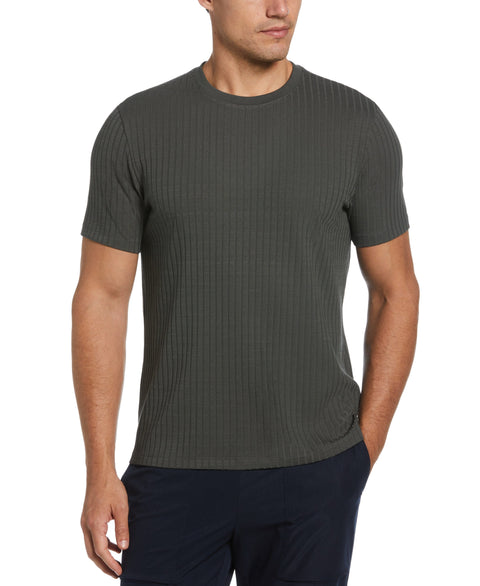 Rib Knit Crew Neck Tee (Urban Chic) 
