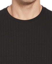 Rib Knit Crew Neck Tee