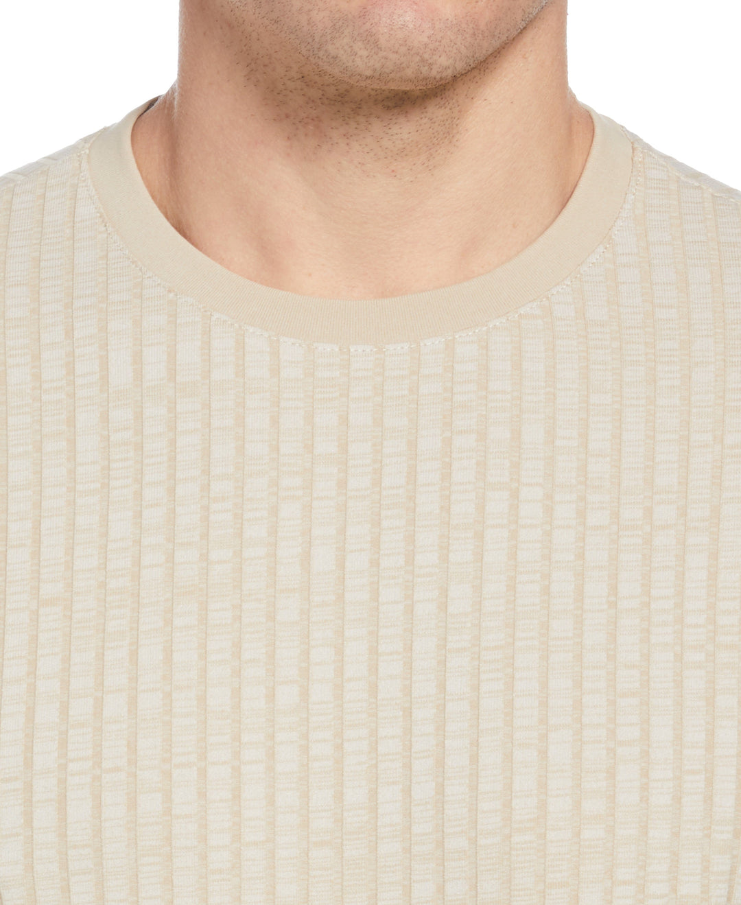 Ribbed Crew Neck Tee