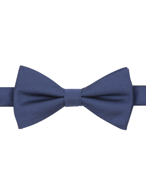 Sable Solid Silk Bow Tie Navy Perry Ellis