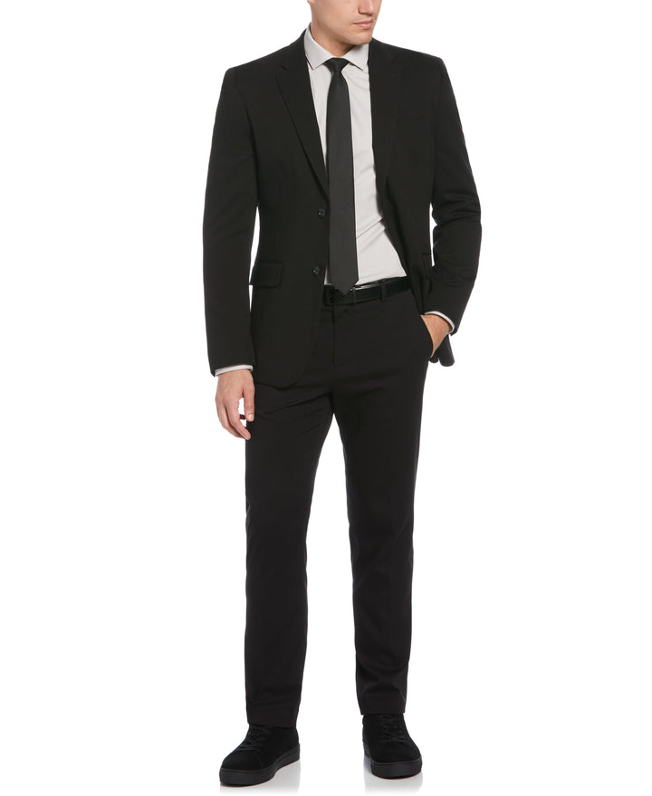 Perry Ellis Men's Slim Fit Black Performance Tech Suit