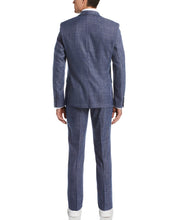 Slim Fit Crosshatch Suit Jacket Bay Blue Perry Ellis