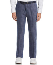 Slim Fit Crosshatch Suit Pant Bay Blue Perry Ellis
