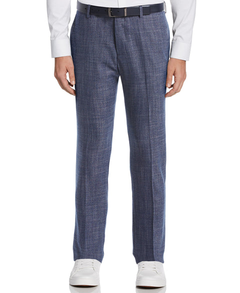 Slim Fit Crosshatch Suit Pant Bay Blue Perry Ellis