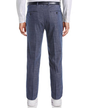 Slim Fit Crosshatch Suit Pant Bay Blue Perry Ellis