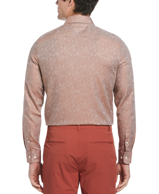 Slim Fit Jacquard Floral Print Shirt (Aztec) 