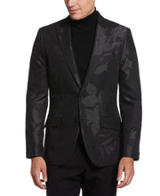 Solid Jacquard Slim Fit Sport Dinner Jacket (Black) 