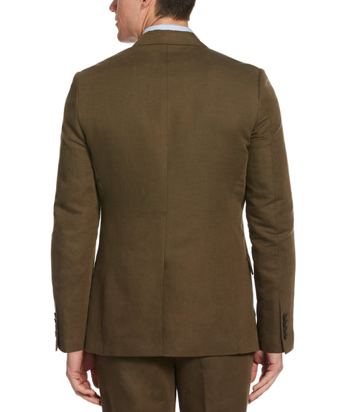 Slim Fit Linen Blend Solid Stretch Suit Jacket Rosin Perry Ellis
