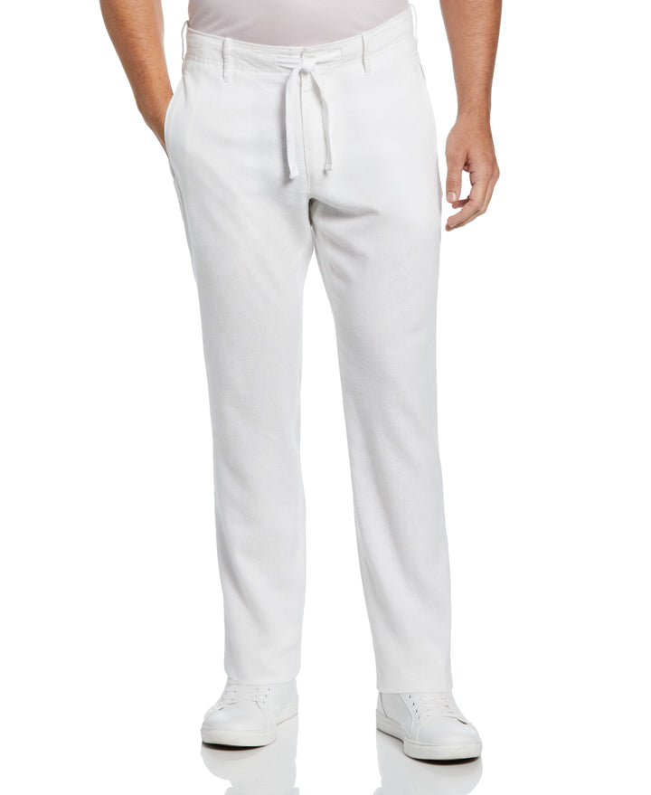 Slim Fit Linen Blend Stretch Pant Perry Ellis