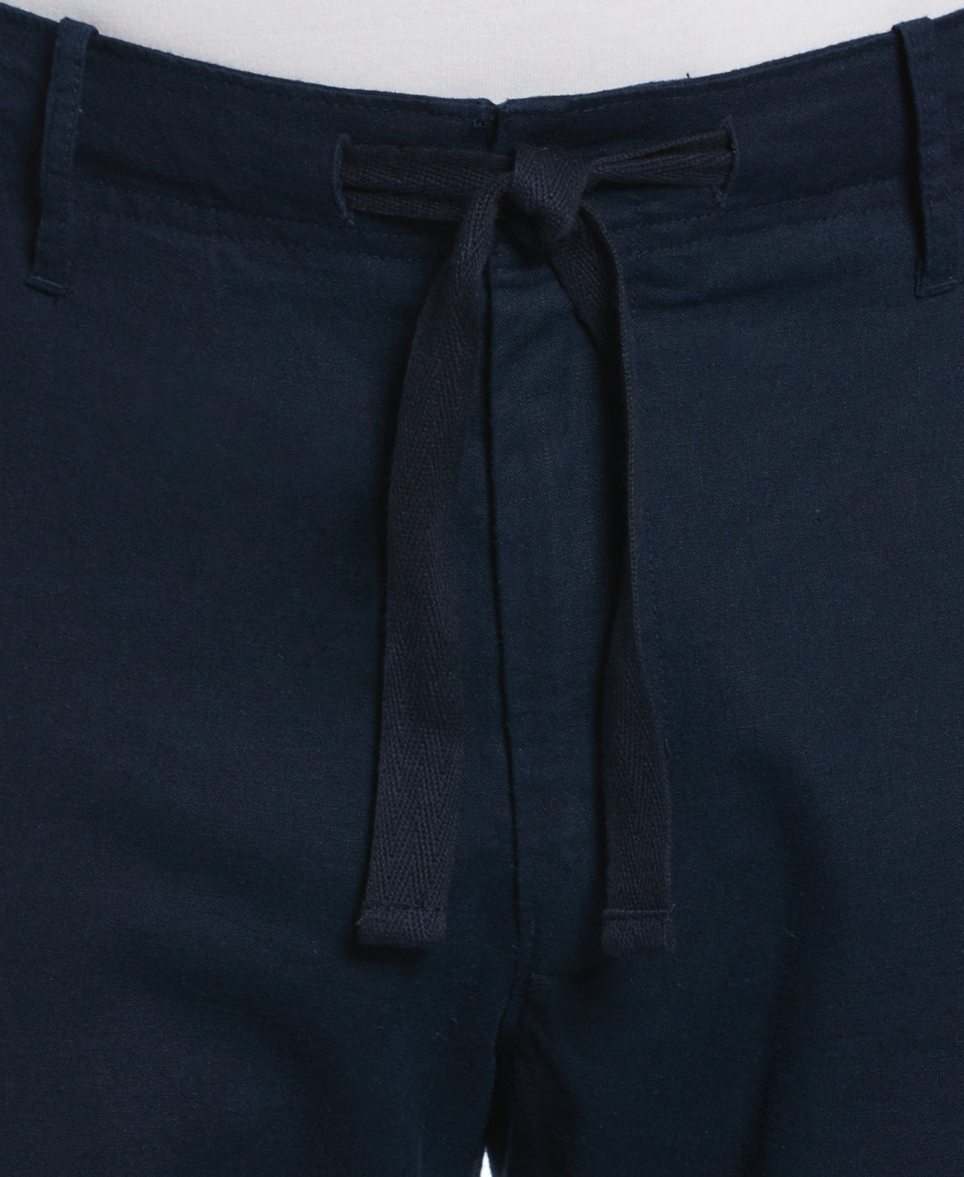 Slim Fit Linen Blend Stretch Pant (Dark Sapphire) 