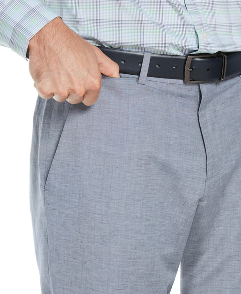 Slim Fit Linen Blend Suit Pant (Hazy Blue) 