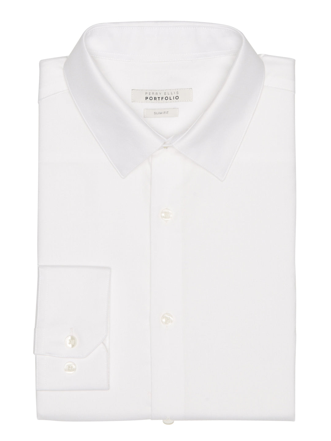 Slim Fit Non-Iron Solid Dress Shirt Perry Ellis Slim Fit Non-Iron Solid Dress Shirt Perry Ellis