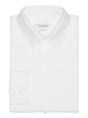 Slim Fit Non-Iron Solid Dress Shirt White Perry Ellis