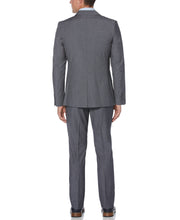 Slim Fit Plaid Jacket Brushed Nickel Perry Ellis