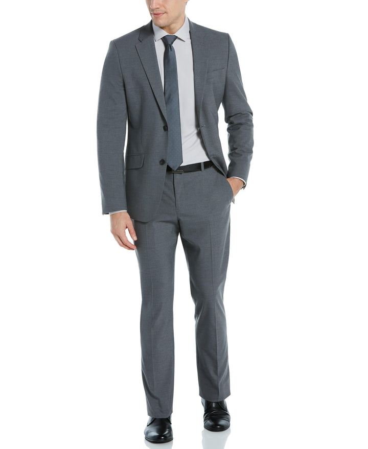 Slim Fit Solid Suit Jacket Brushed Nickel Perry Ellis