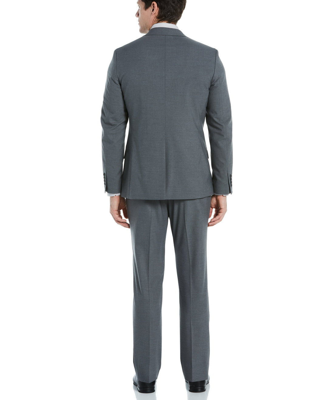 Slim Fit Solid Suit Jacket Brushed Nickel Perry Ellis