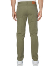 Slim Fit Stretch 5-Pocket Sateen Pant Dusty Olive Perry Ellis