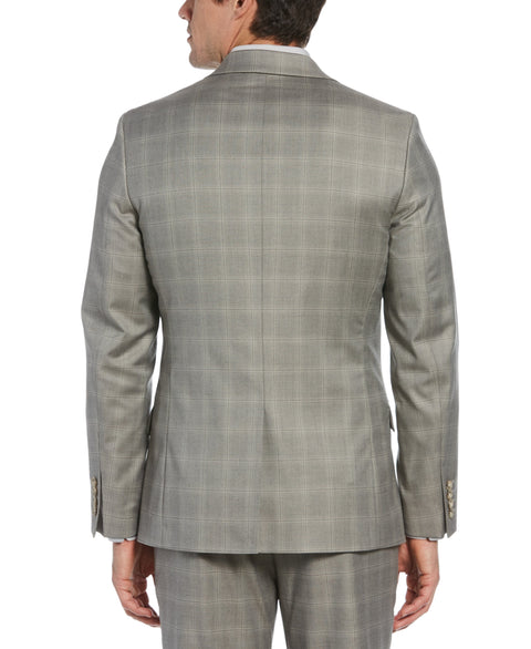 Slim Fit Stretch Windowpane Suit Jacket
