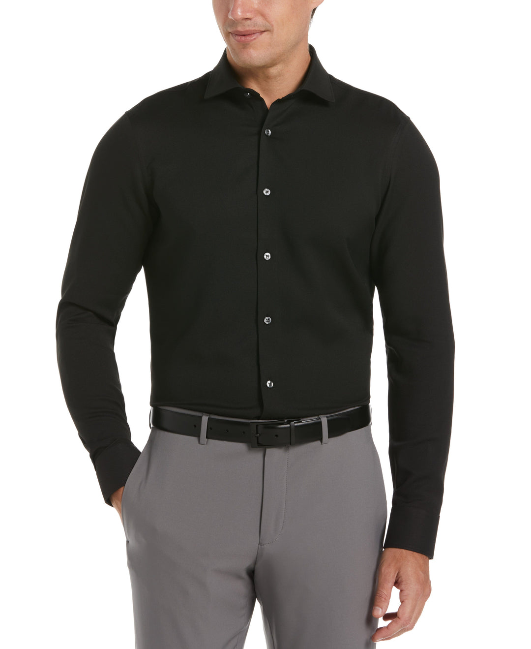 Slim Fit Tech Textured Dobby Dress Shirt Perry Ellis Slim Fit Tech Textured Dobby Dress Shirt Perry Ellis