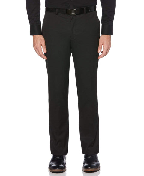 Slim Fit Textured Portfolio Dress Pant Black Perry Ellis