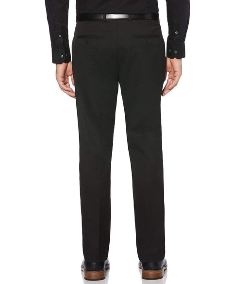 Slim Fit Textured Portfolio Dress Pant Black Perry Ellis