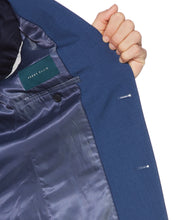 Slim Fit Washable Solid Suit Jacket Bay Blue Perry Ellis