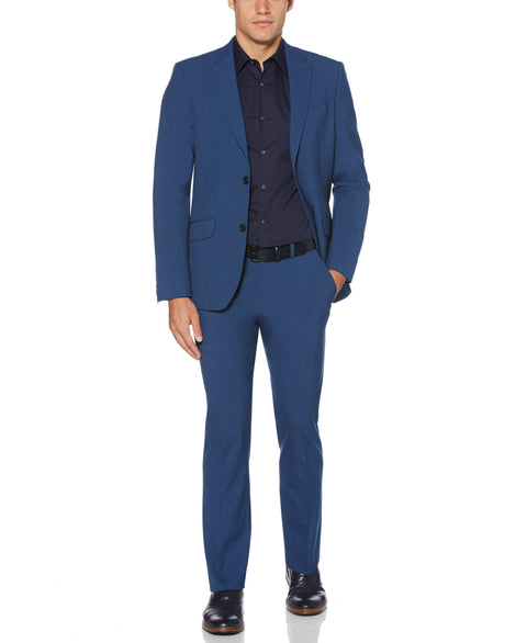 Slim Fit Washable Solid Suit Jacket Bay Blue Perry Ellis
