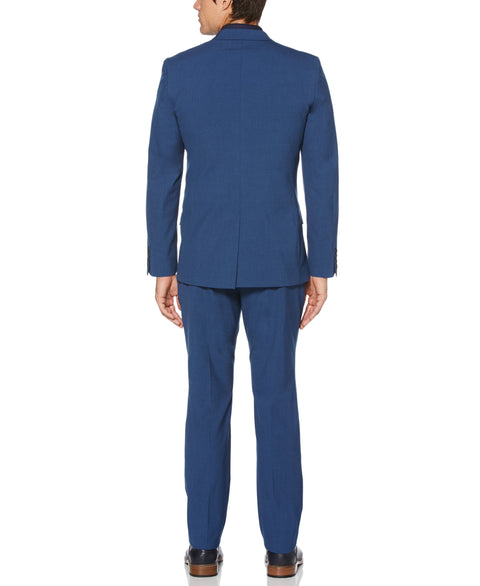 Slim Fit Washable Solid Suit Jacket Bay Blue Perry Ellis