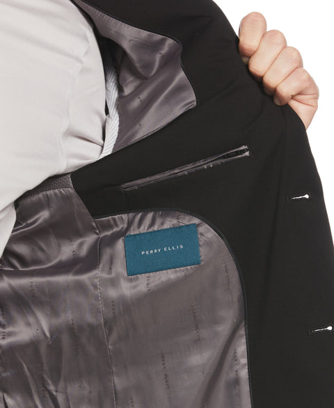 Slim Fit Water Resistant Tech Suit Jacket (Black) 