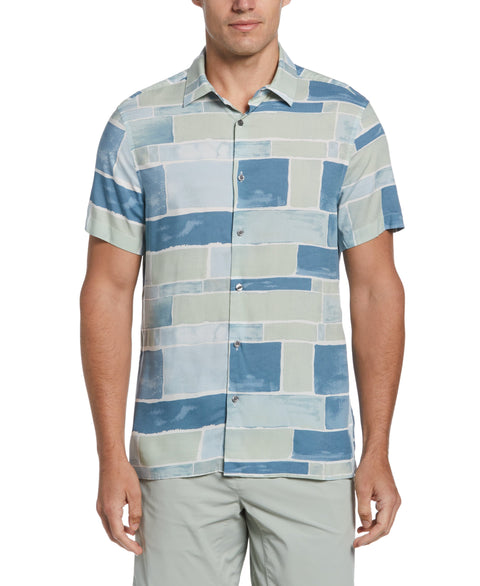 Soft Brick Print Shirt (Celestial Blue) 