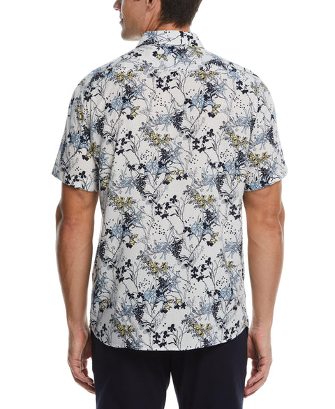 Soft Floral Print Shirt (Cashmere Blue) 