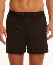Solid Luxe Boxer Short Black Perry Ellis