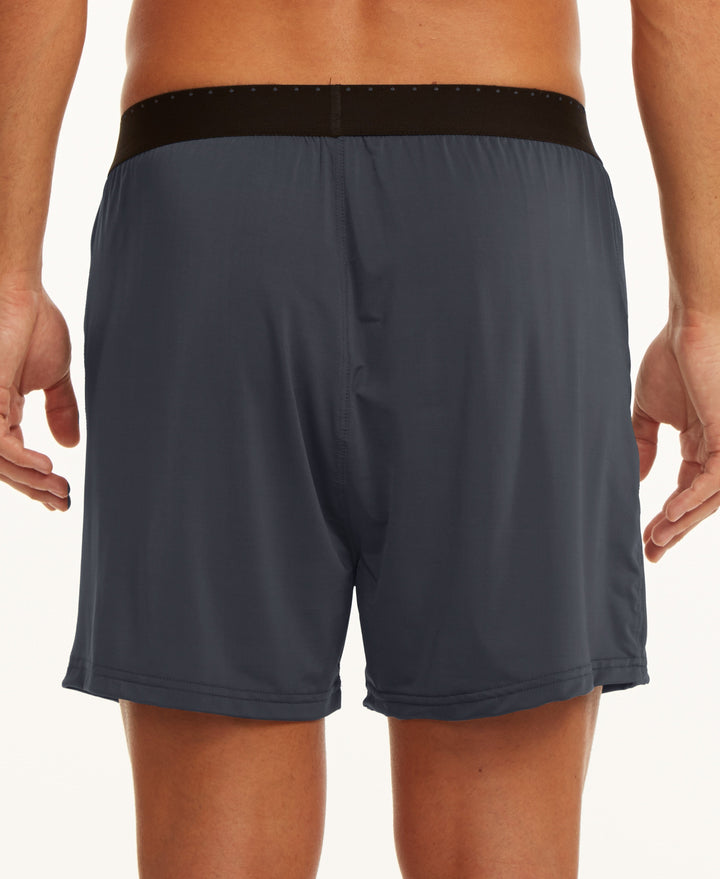 Solid Luxe Boxer Short Ebony Perry Ellis