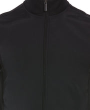 Solid Stretch Full-Zip Fleece Vest Black Perry Ellis
