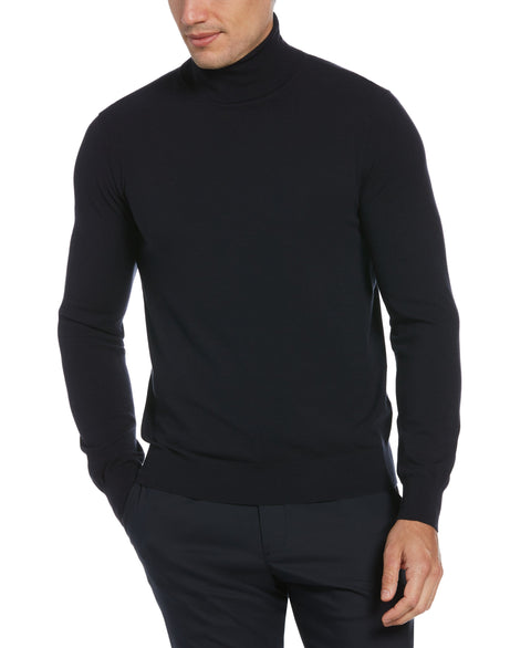 Solid Tech Knit Turtleneck Sweater