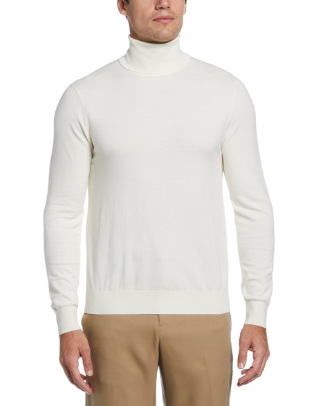 Solid Tech Turtleneck Sweater (Egret) 