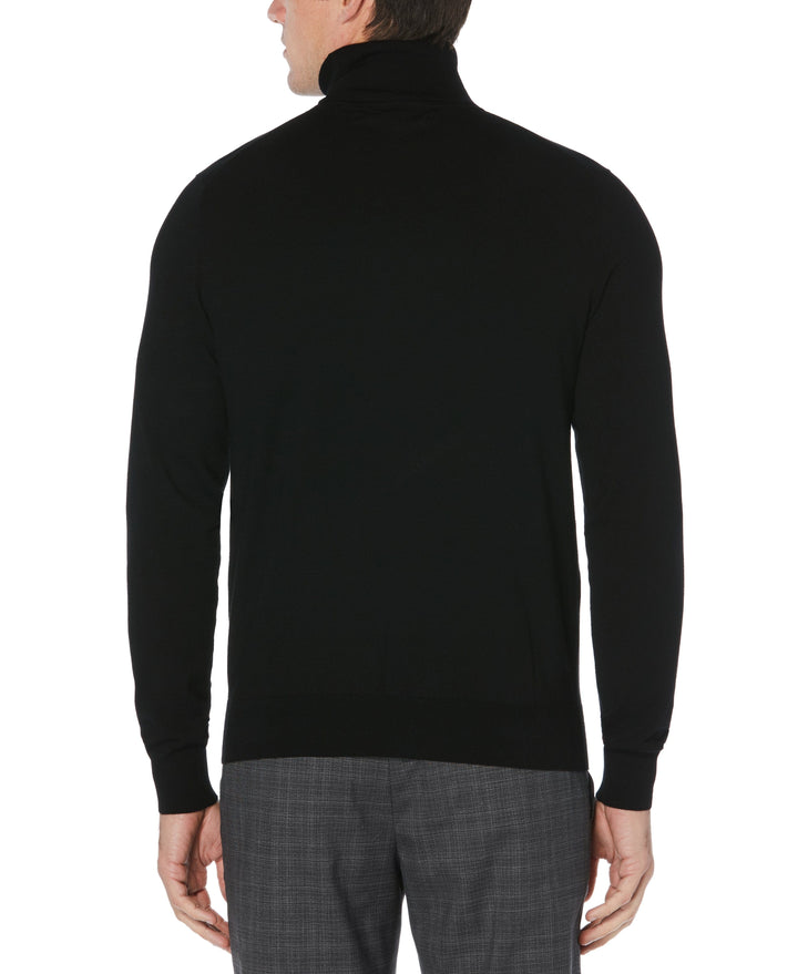 Solid Tech Knit Turtleneck Sweater Perry Ellis