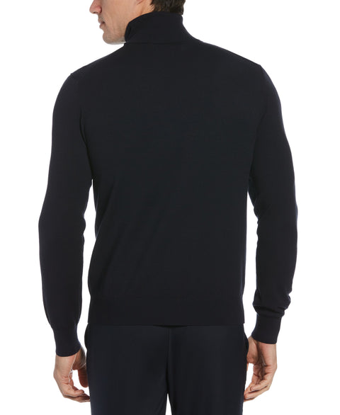 Solid Tech Knit Turtleneck Sweater