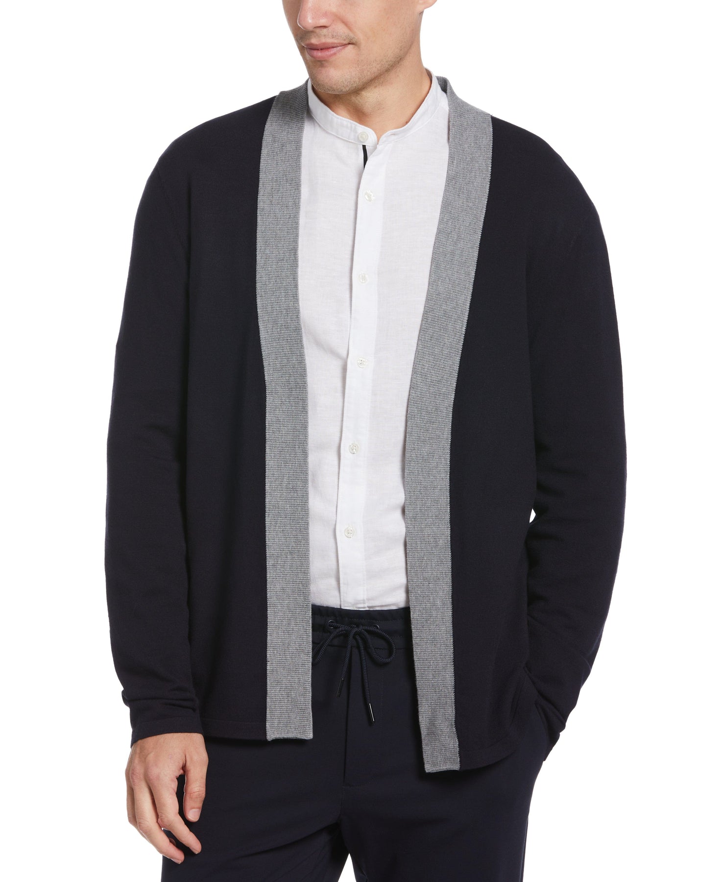 Tech Knit Open Cardigan Sweater – Perry Ellis