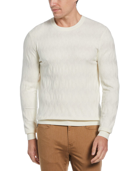 Tech Stitch Crew Neck Sweater (Egret) 